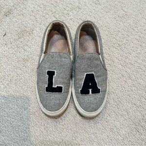LA Los Angeles Gray Slip-On Sneakers